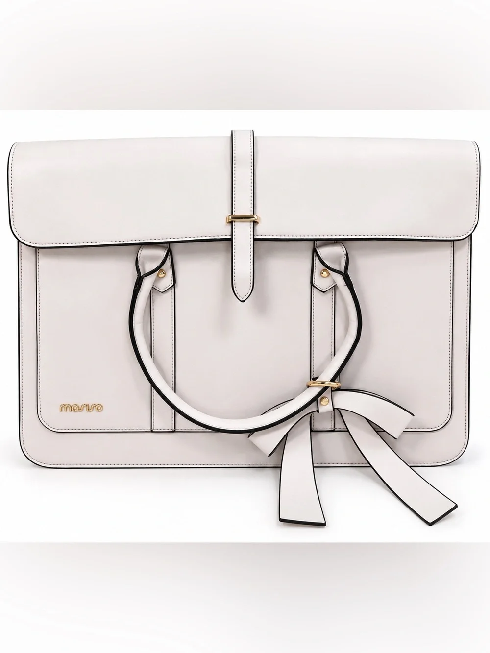 MOSISO Convertible Laptop Backpack Briefcase Blush Pink Bow Work Bag
